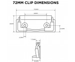 72 mm Gold Clipboard Clip