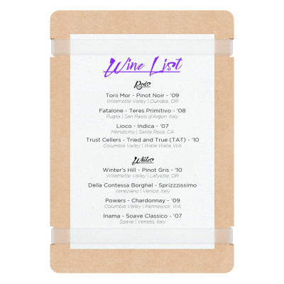 MDF Small Menu Holder - Slightly Damaged