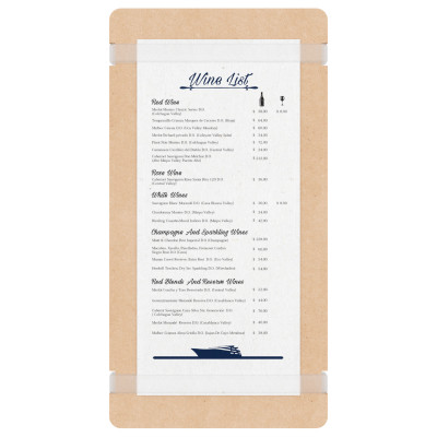 MDF Tall Menu Holder