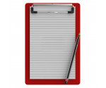Memo Size 5 x 8 Aluminum Clipboard | Red
