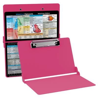 WhiteCoat Clipboard® - Pink Veterinary Medicine Edition